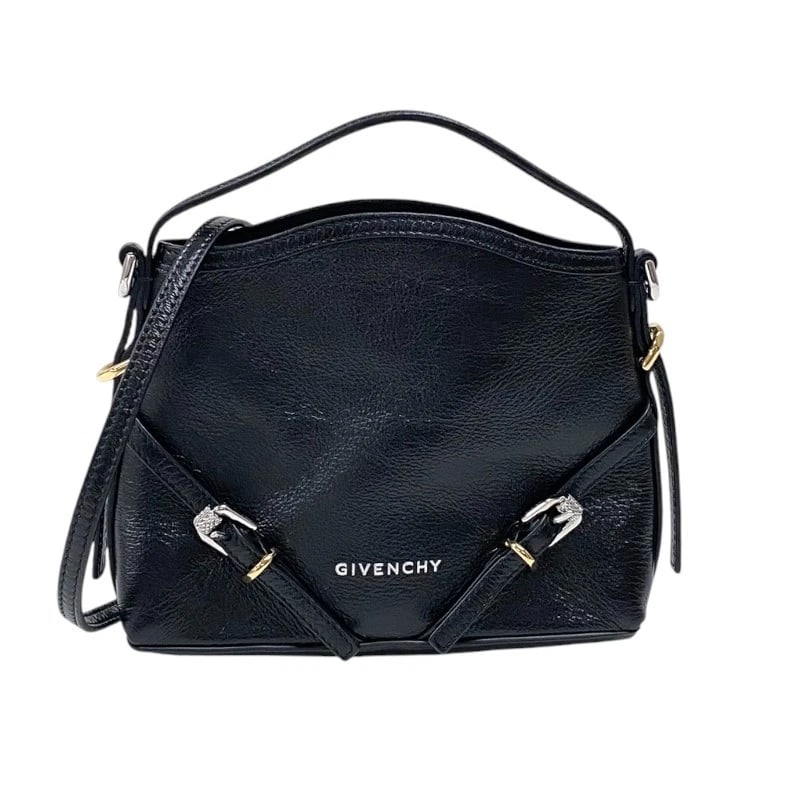 GIVENCHY NANO VOYEUR HANDBAG: GIVENCHY Nano Voyeur Handbag Brand: GIVENCHY Type: Handbag Material: leather Color: black Size: W17cm x H14.5cmx D3cmW6.7 x H5.7x D1.2inch Accessories: None Accessories Notice: When purcha