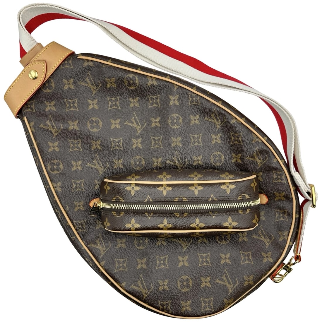 LOUIS VUITTON ETUI TENNIS RACKET SHOULDER BAG: LOUIS VUITTON Etui Tennis Racket Shoulder Bag Brand: LOUIS VUITTON Type: Shoulder Bag Material: Monogram canvas Color: Brown Size: W28.5cm x H43cmx D10.5cm W11.2 x H16.9x D4.1inch Accessories: Non