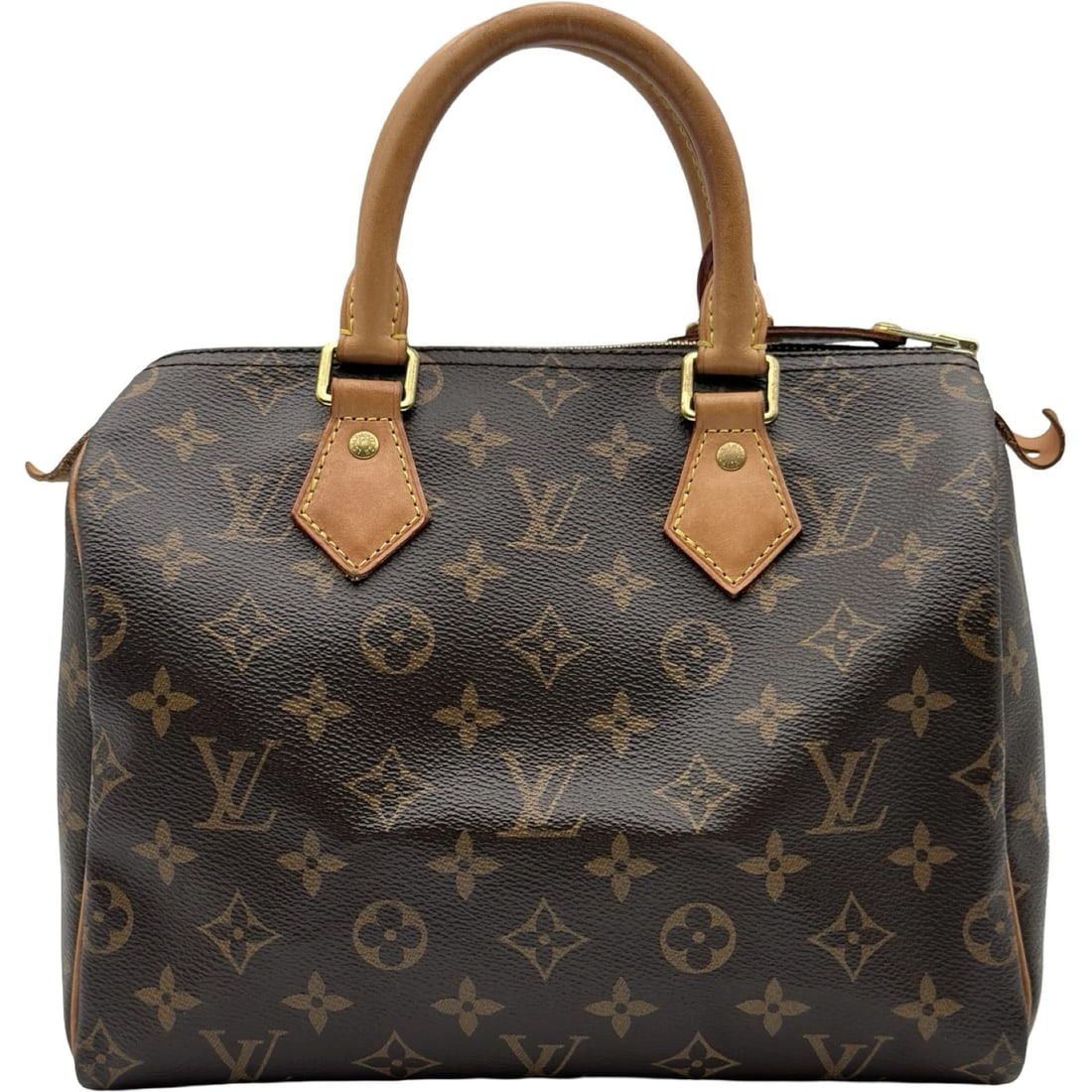 LOUIS VUITTON SPEEDY 25 HANDBAG: LOUIS VUITTON Speedy 25 Handbag Brand: LOUIS VUITTON Type: Handbag Material: Monogram canvas Color: Brown Size: W25cm x H19cmx D15cm W9.8 x H7.5x D5.9inch Accessories: None Accessories Notice: When