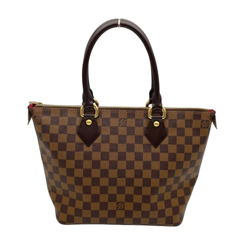 LOUIS VUITTON SALEYA PM HANDBAG: LOUIS VUITTON Saleya PM Handbag Brand: LOUIS VUITTON Type: Handbag Material: Damier canvas Color: Brown Size: W36cm x H24cmx D14cm W14.2 x H9.4x D5.5inch Accessories: None Accessories Notice: When