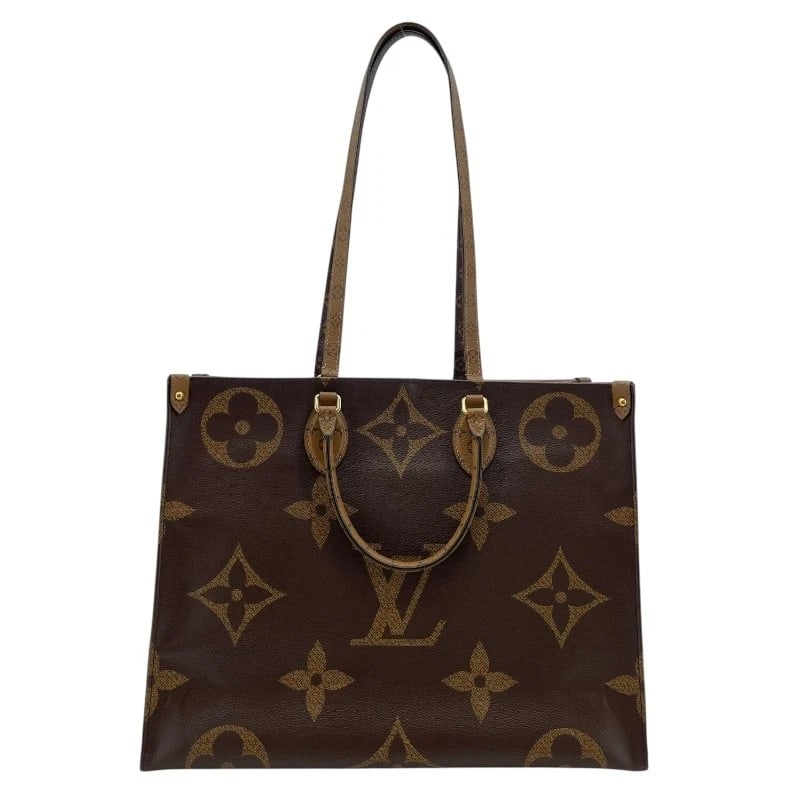 LOUIS VUITTON ON-THE-GO GM TOTE BAG: LOUIS VUITTON On-the-go GM Tote Bag Brand: LOUIS VUITTON Type: Tote Bag Material: monogram giant reverse Color: Brown Size: W41.5cm x H32cmx D17.5cm W16.3 x H12.6x D6.9inch Accessories: None <