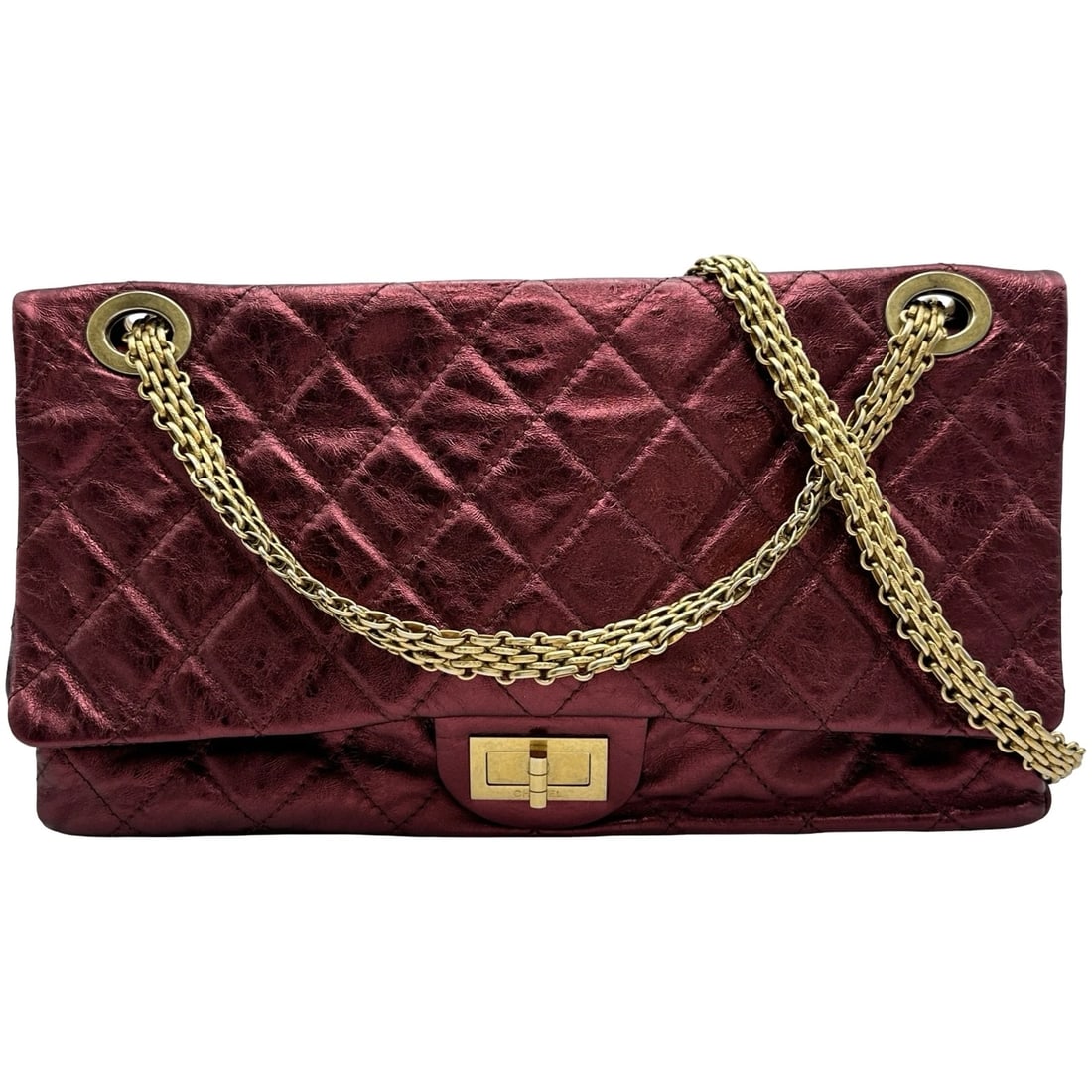 CHANEL 2.55CHAINSHOULDER SHOULDER BAG: CHANEL 2.55ChainShoulder Shoulder Bag Brand: CHANEL Type: Shoulder Bag Material: leather Color: Gold Hardware Size: W35cm x H20cmx D11cm W13.8 x H7.9x D4.3inch Accessories: None Accessorie