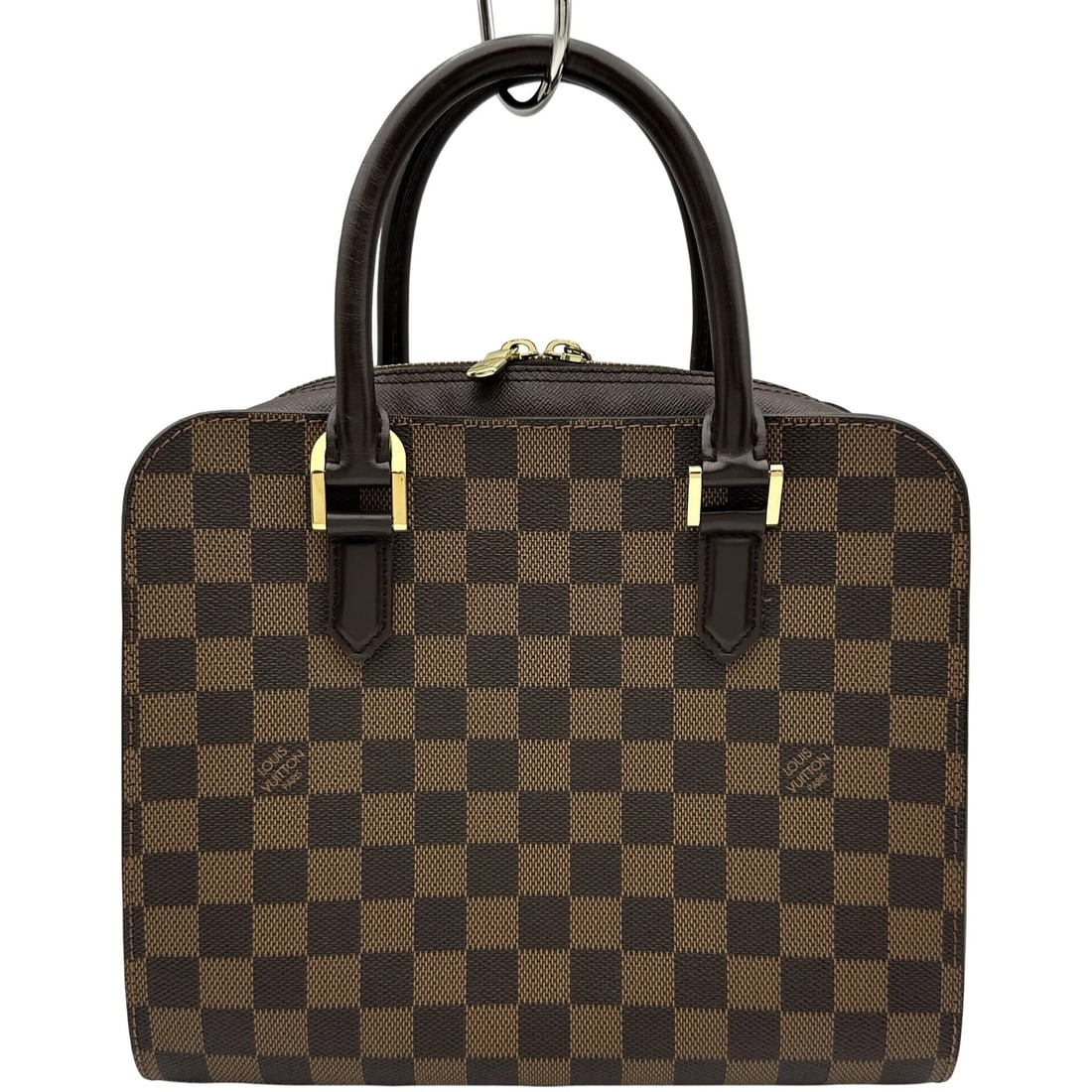 LOUIS VUITTON TRIANA HANDBAG: LOUIS VUITTON Triana Handbag Brand: LOUIS VUITTON Type: Handbag Material: Damier canvas Color: Brown Size: W26cm x H23cmx D13cm W10.2 x H9.1x D5.1inch Accessories: None Accessories Notice: