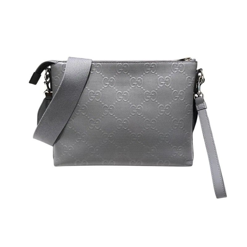 GUCCI GG EMBOSSED SHOULDER BAG: GUCCI GG Embossed Shoulder Bag Brand: GUCCI Type: Shoulder Bag Material: GG emboss Color: gray Size: W30cm x H22cmx D4cm W11.8 x H8.7x D1.6inch Accessories: None Accessories Notice: When p