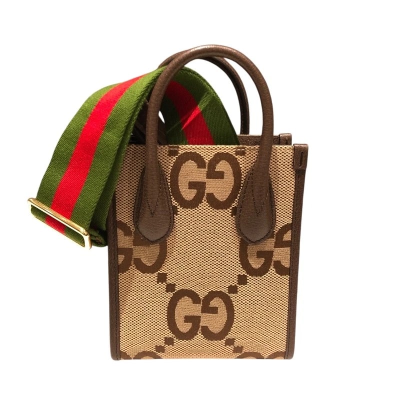 GUCCI JUMBO GG MINI TOTE SHOULDER BAG: GUCCI Jumbo GG Mini Tote Shoulder Bag Brand: GUCCI Type: Shoulder Bag Material: Jumbo GG canvas Color: Brown Size: W16cm x H20cmx D6cmW6.3 x H7.9x D2.4inch Accessories: None Accessories No