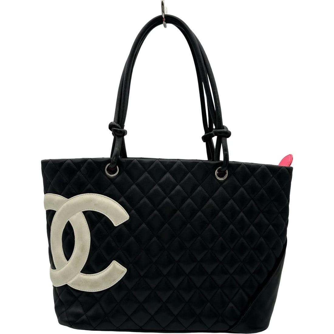 CHANEL CAMBON LINE LARGE TOTE BAG: CHANEL Cambon Line Large Tote Bag Brand: CHANEL Type: Tote Bag Material: Ram Color: white Size: W31cm x H25cmx D15cm W12.2 x H9.8x D5.9inch Accessories: None Accessories Notice: When purchasing