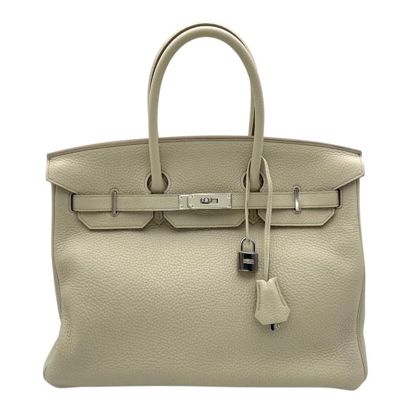 HERMES BIRKIN 35 HANDBAG: HERMES Birkin 35 Handbag Brand: HERMES Type: Handbag Material: Taurillon Clemence Color: Clé SVHardware Size: W35cm x H24cmx D18cm W13.8 x H9.4x D7.1inch Accessories: None Accessories Noti
