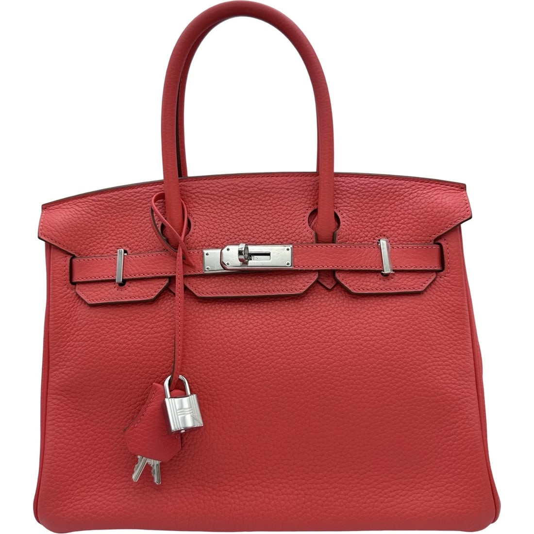 HERMES BIRKIN 30 HANDBAG: HERMES Birkin 30 Handbag Brand: HERMES Type: Handbag Material: Taurillon Clemence Color: Rose Jaipur SilverHardware Size: W30cm x H22cmx D16cm W11.8 x H8.7x D6.3inch Accessories: None Acce