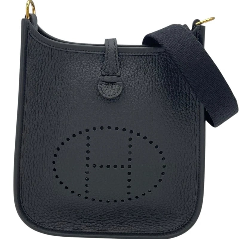 HERMES EVELYN TPM SHOULDER BAG: HERMES Evelyn TPM Shoulder Bag Brand: HERMES Type: Shoulder Bag Material: Taurillon Clemence Color: Black GD Hardware Size: W17cm x H19.5cmx D5.5cmW6.7 x H7.7x D2.2inch Accessories: None A