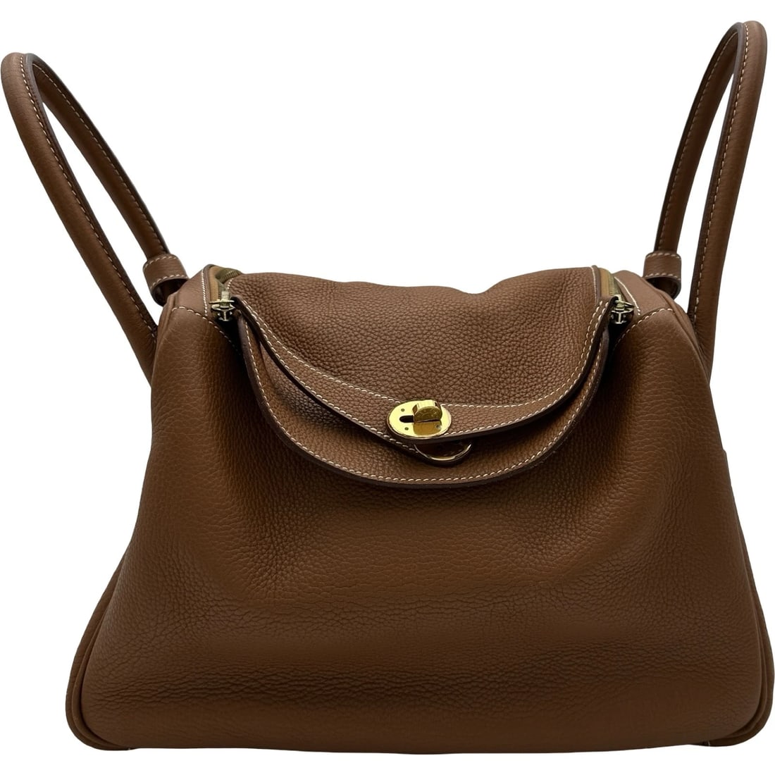 HERMES LINDY 30 SHOULDER BAG: HERMES Lindy 30 Shoulder Bag Brand: HERMES Type: Shoulder Bag Material: Taurillon Clemence Color: Gold Gold Hardware Size: W30cm x H19cmx D14.5cmW11.8 x H7.5x D5.7inch Accessories: None Ac
