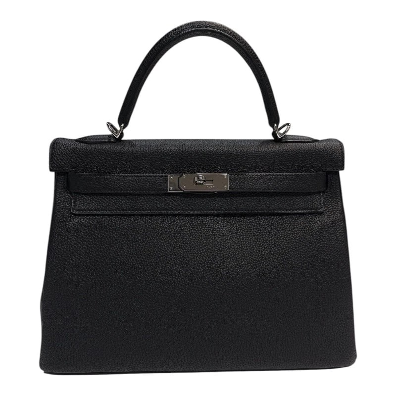 HERMES KELLY 32 INNER STITCH HANDBAG: HERMES Kelly 32 Inner Stitch Handbag Brand: HERMES Type: Handbag Material: Togo Color: Black SilverHardware Size: W32cm x H23cmx D13cm W12.6 x H9.1x D5.1inch Accessories: None Accessories