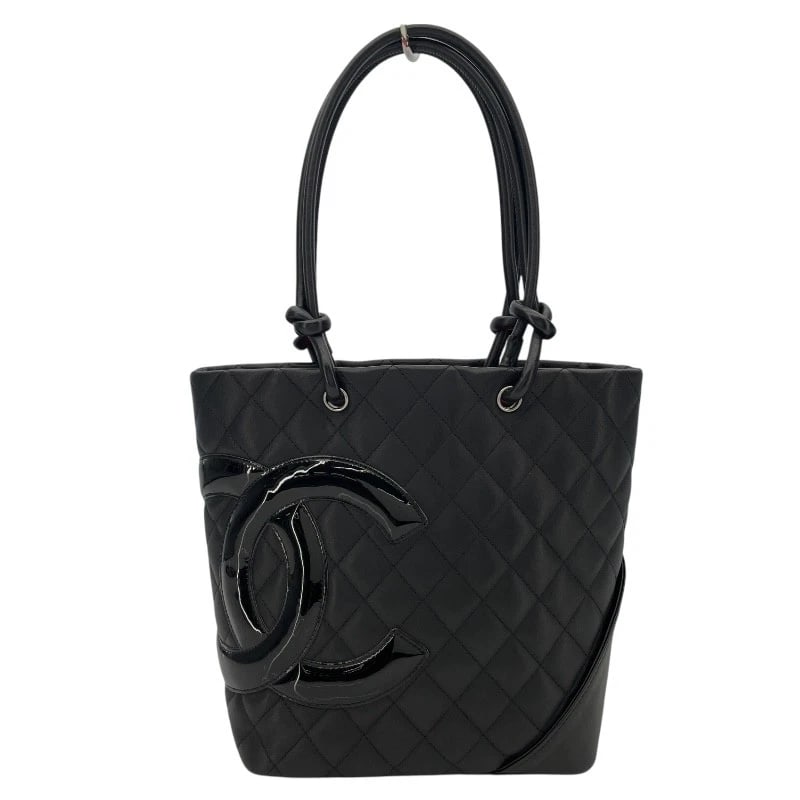 CHANEL CAMBON LINE TOTE MEDIUM TOTE BAG: CHANEL Cambon Line Tote Medium Tote Bag Brand: CHANEL Type: Tote Bag Material: leather Color: black Size: W15cm x H20cmx D9.5cm W5.9 x H7.9x D3.7inch Accessories: None Accessories Notice:
