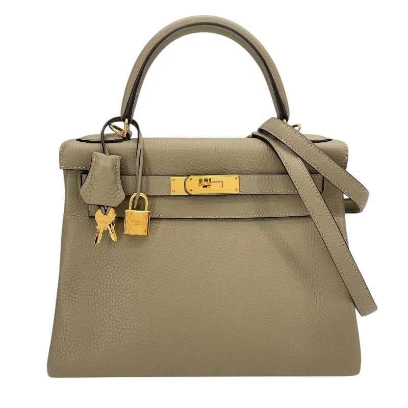HERMES KELLY 28 INTERNAL SEWING SHOULDER BAG: HERMES Kelly 28 internal sewing Shoulder Bag Brand: HERMES Type: Shoulder Bag Material: Taurillon Clemence Color: Sage GDHardware Size: W28cm x H21cmx D11cm W11.0 x H8.3x D4.3inch Accessories: Non