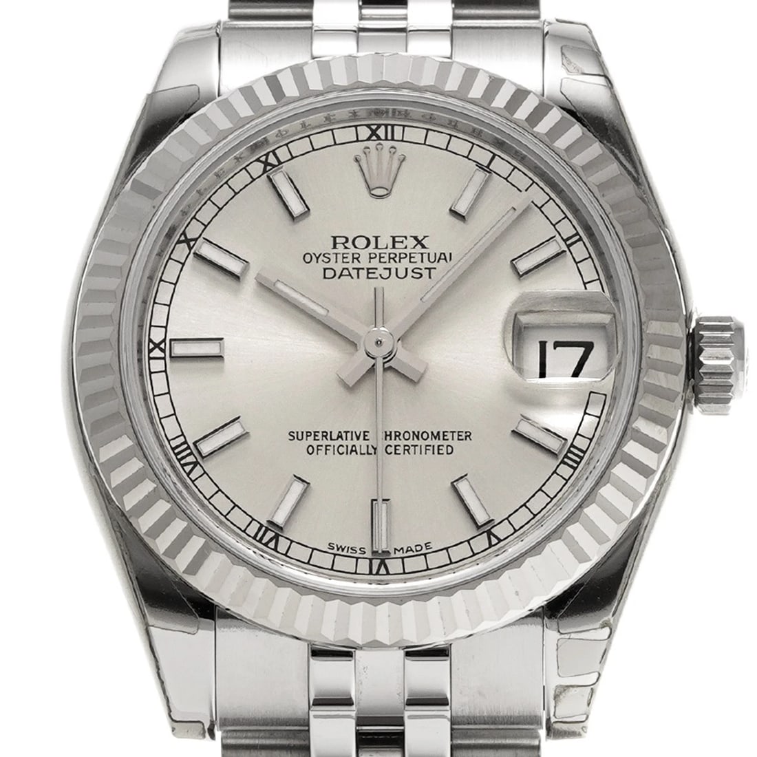 ROLEX DATEJUST SILVER WATCH - 4