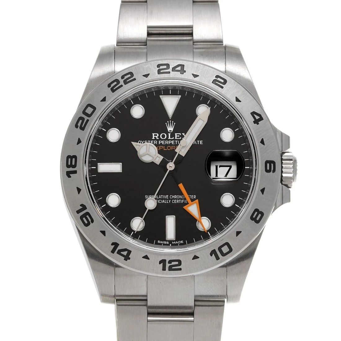 ROLEX EXPLORER II BLACK WATCH: ROLEX Explorer II Black WATCH Brand: ROLEX Type: Wristwatch Material: Band Material Stainless steel, Case Material Stainless steel Color: Dial Color Black Size: ??Case? H/about 42mm W/about 42mm D/abo