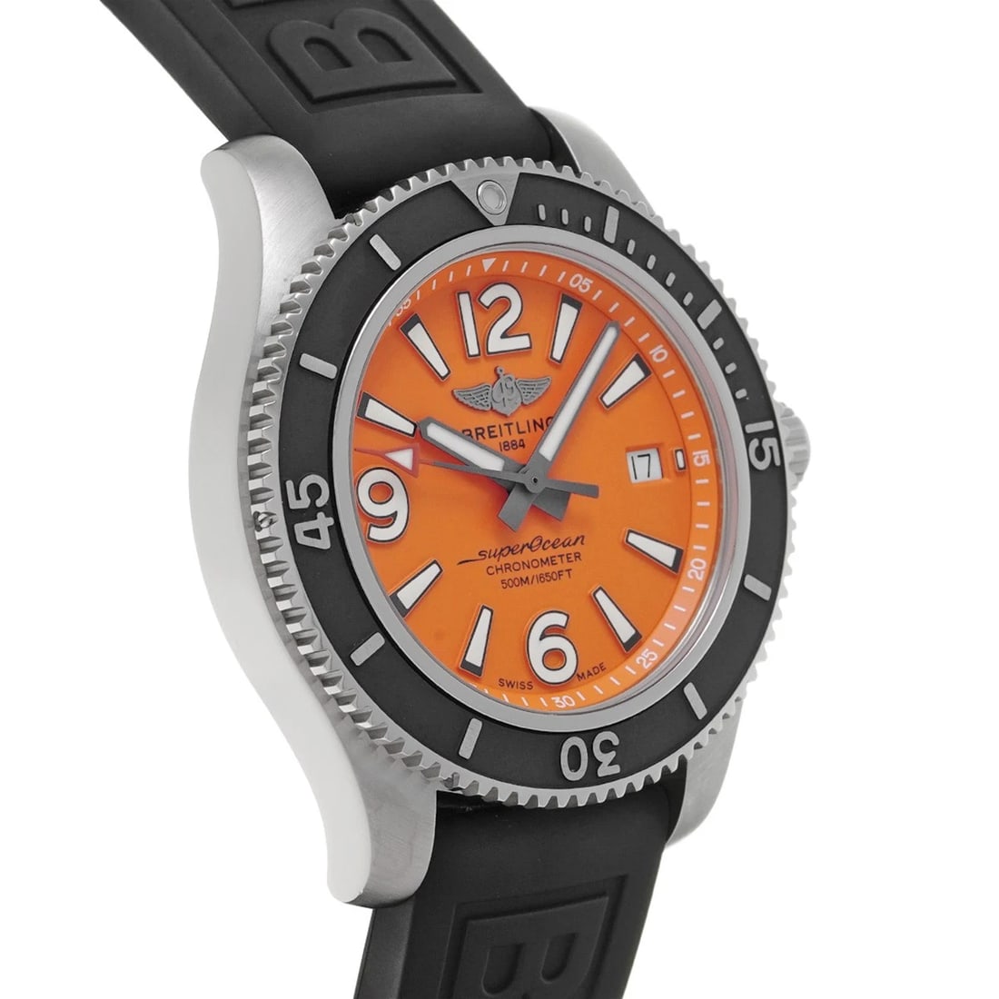 BREITLING SUPEROCEAN AUTOMATIC ORANGE WATCH - 3