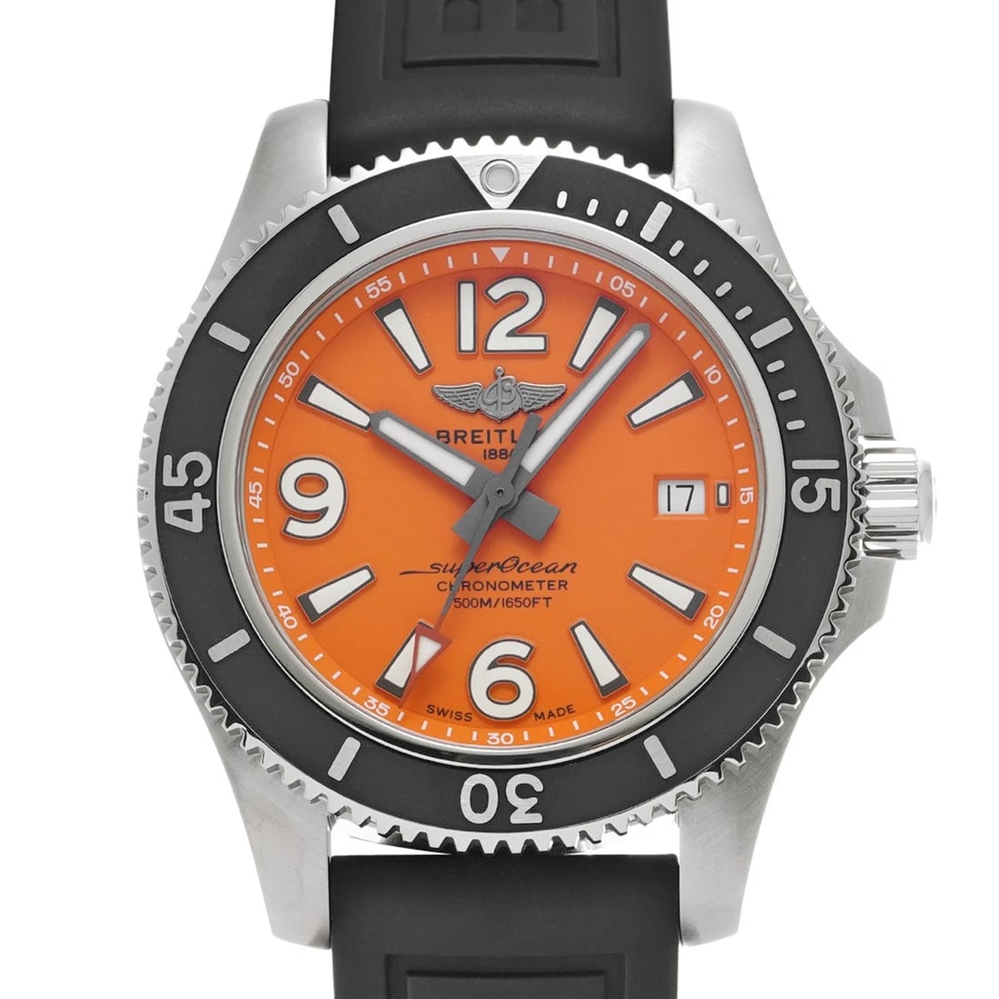 BREITLING SUPEROCEAN AUTOMATIC ORANGE WATCH - 4