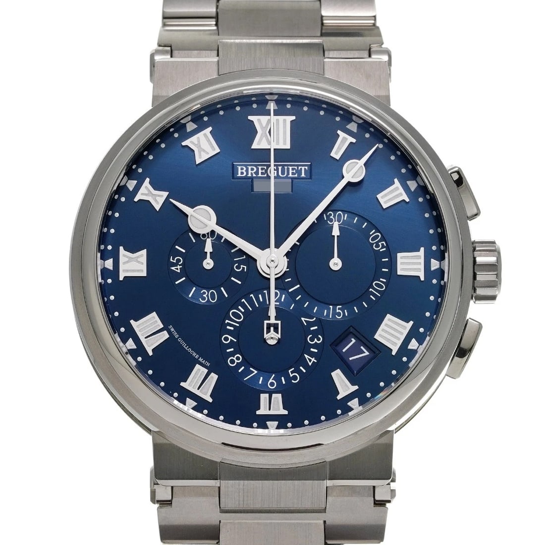 BREGUET MARINE CHRONOGRAPH BLUE WATCH: Breguet Marine Chronograph Blue WATCH Brand: Breguet Type: Wristwatch Material: Band Material titanium, Case Material titanium Color: Dial Color Blue Size: ??Case? H/about 42.3mm W/about 42.3mm D/abou