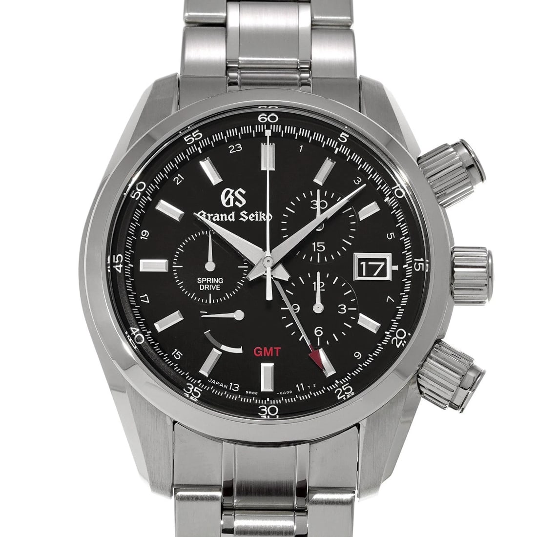 GRAND SEIKO SPORTS COLLECTION SPRING DRIVE CHRONOGRAPH GMT BLACK WATCH: Grand Seiko Sports Collection Spring Drive Chronograph GMT Black WATCH Brand: Grand Seiko Type: Wristwatch Material: Band Material Stainless steel, Case Material Stainless steel Color: Dial Color blac