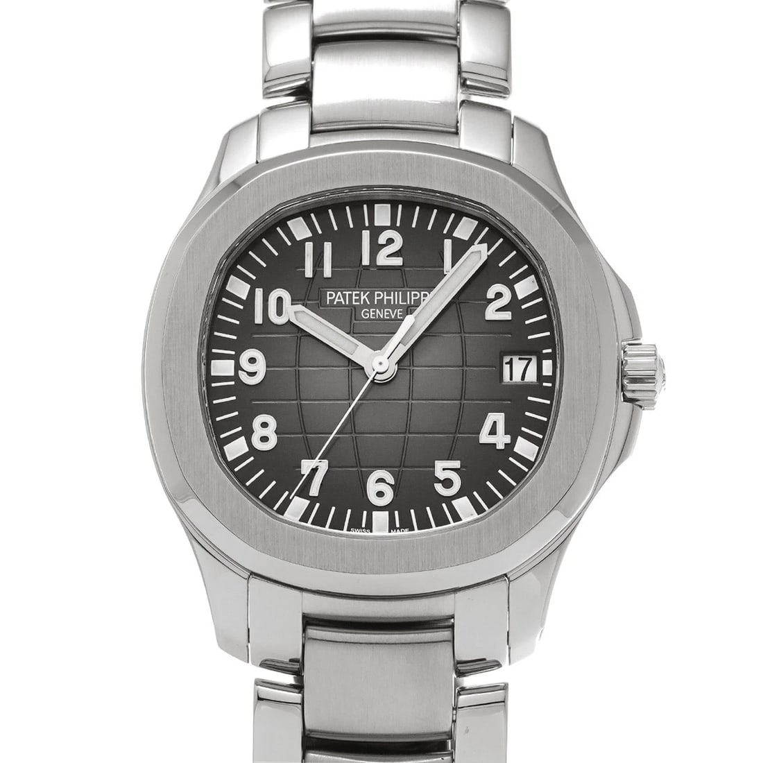 PATEK PHILIPPE AQUANAUT BLACK EMBOSS WATCH: PATEK PHILIPPE Aquanaut Black Emboss WATCH Brand: PATEK PHILIPPE Type: Wristwatch Material: Band Material Stainless steel, Case Material Stainless steel Color: Dial Color Black Emboss Size: Case Size 