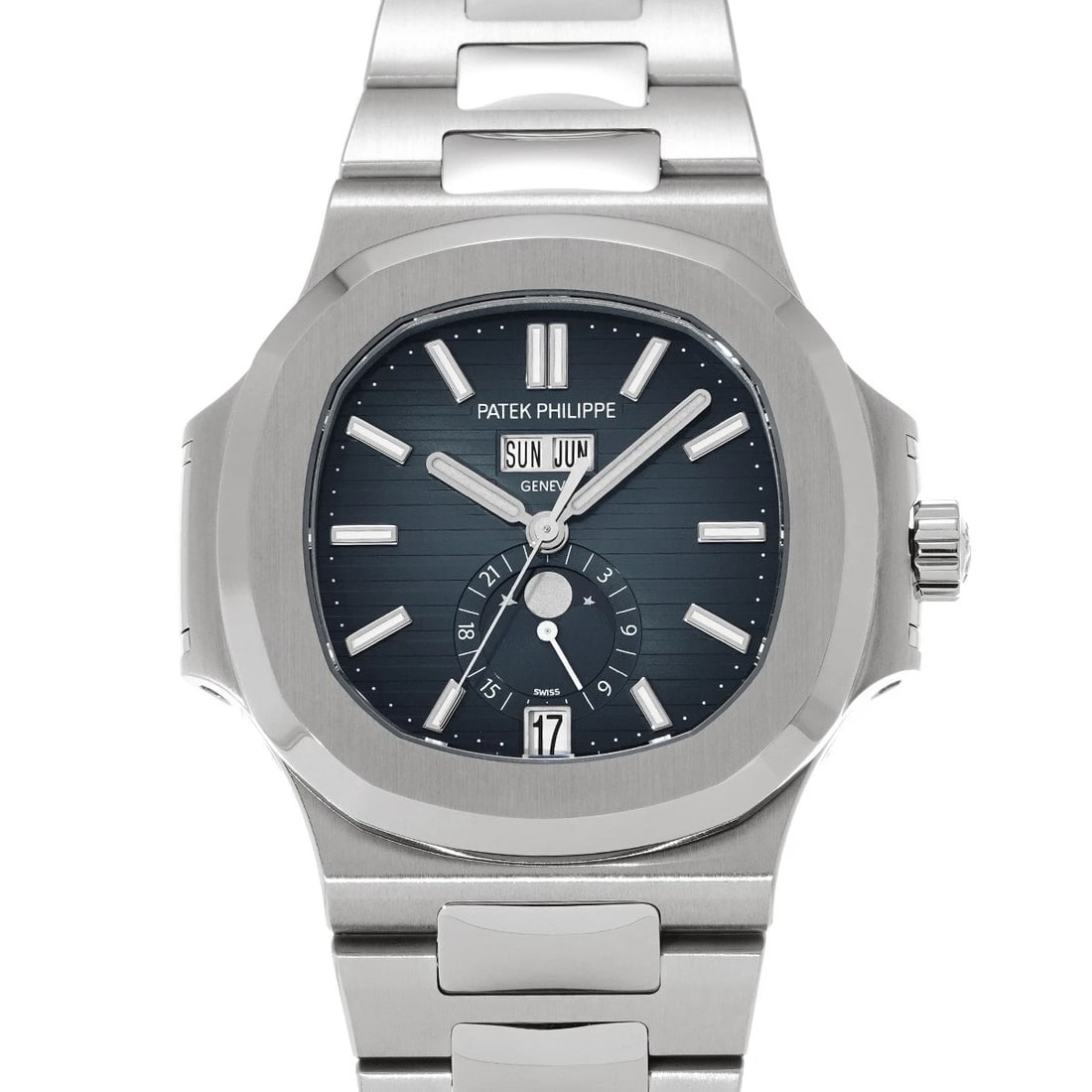 PATEK PHILIPPE NAUTILUS ANNUAL CALENDAR MOON PHASE BLUE BLACK GRADATION WATCH (1 of 4)