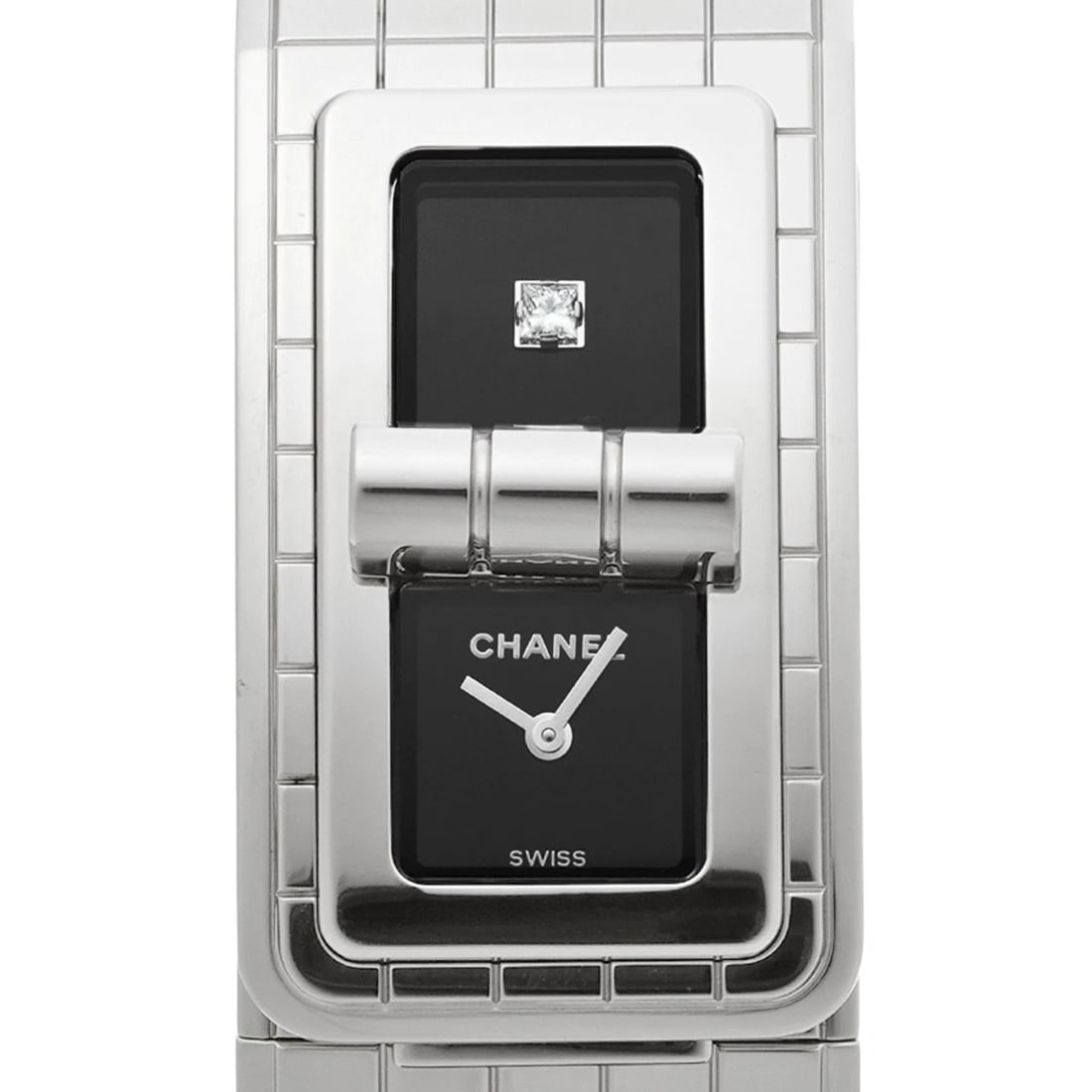 CHANEL CODE COCO BLACK/DIAMOND WATCH - 4
