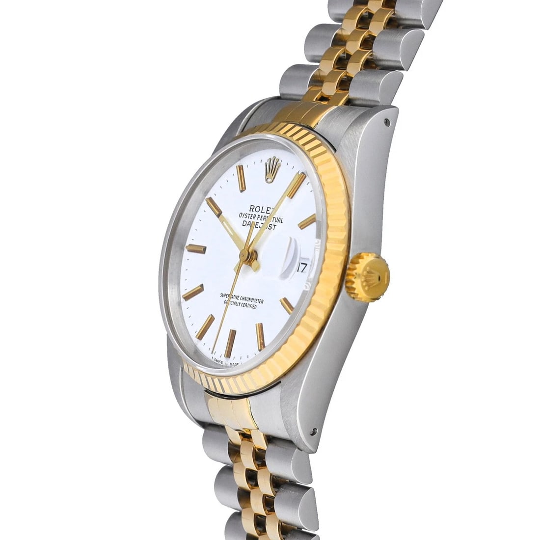 ROLEX DATEJUST WHITE WATCH - 2