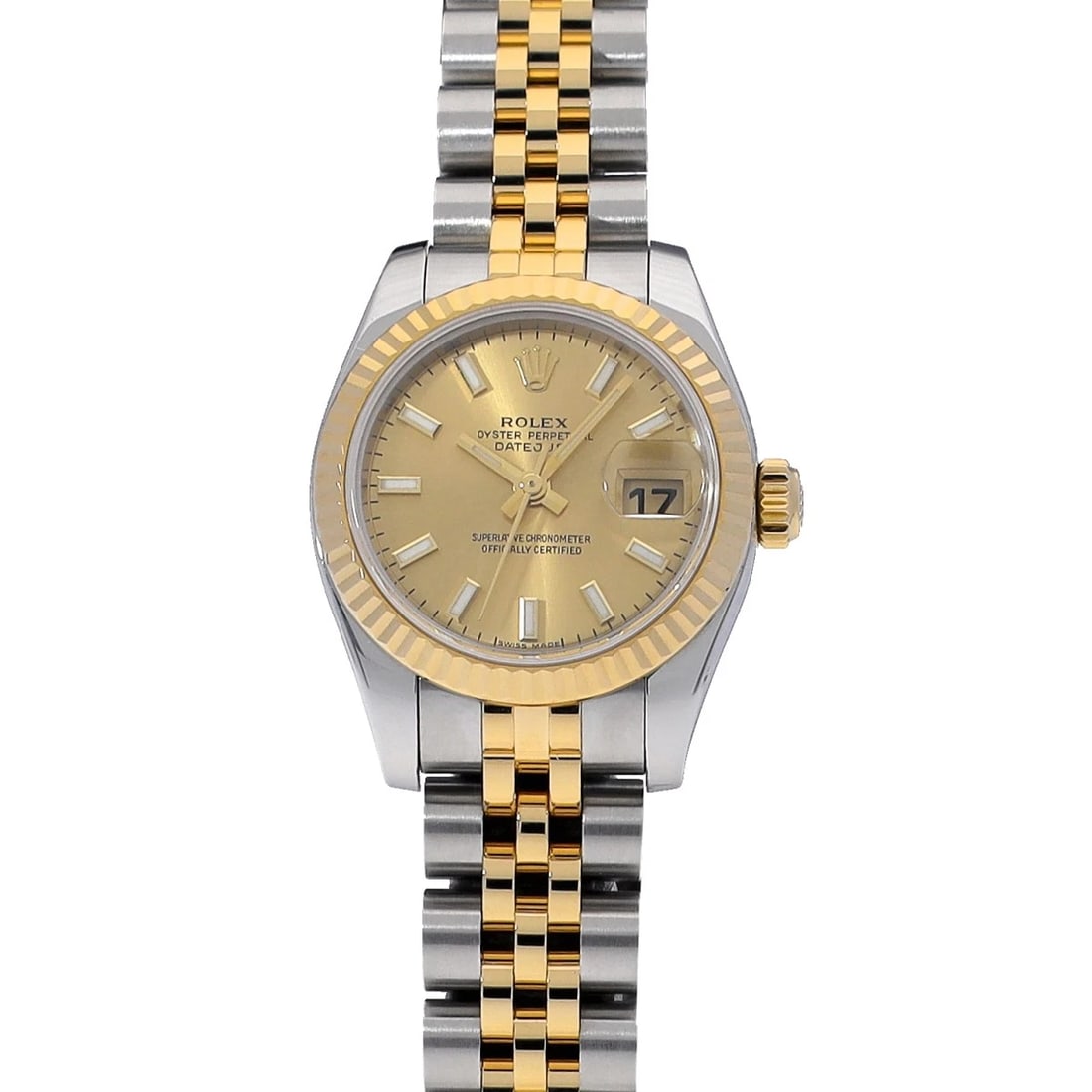 ROLEX DATEJUST CHAMPAGNE WATCH: ROLEX Datejust Champagne WATCH Brand: ROLEX Type: Wristwatch Material: Band Material Stainless steel/Yellow Gold, Case Material Stainless steel Color: Dial Color Champagne Size: ??Case? H/about 26mm