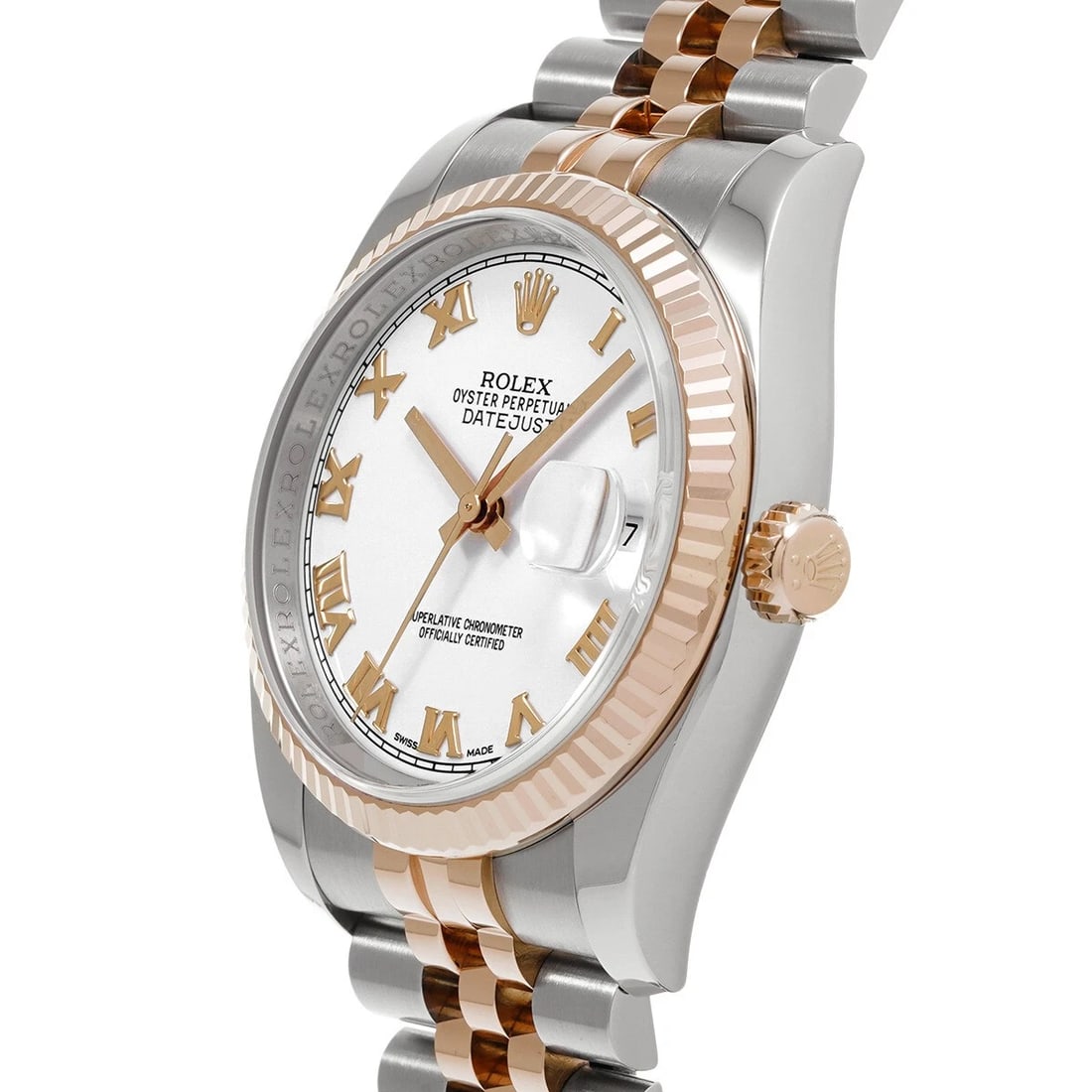 ROLEX DATEJUST WHITE WATCH - 2