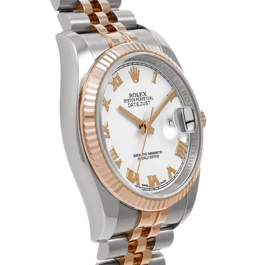 ROLEX DATEJUST WHITE WATCH - 3