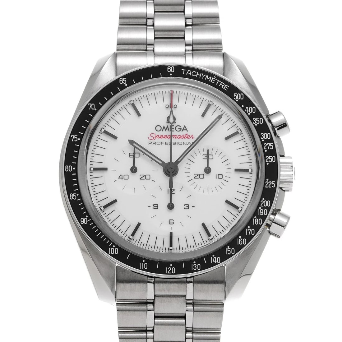 OMEGA SPEEDMASTER PROFESSIONAL CO AXIAL WHITE WATCH: OMEGA Speedmaster Professional Co axial white WATCH Brand: OMEGA Type: Wristwatch Material: Band Material Stainless steel, Case Material Stainless steel Color: Dial Color white Size: ??Case? H/about 4