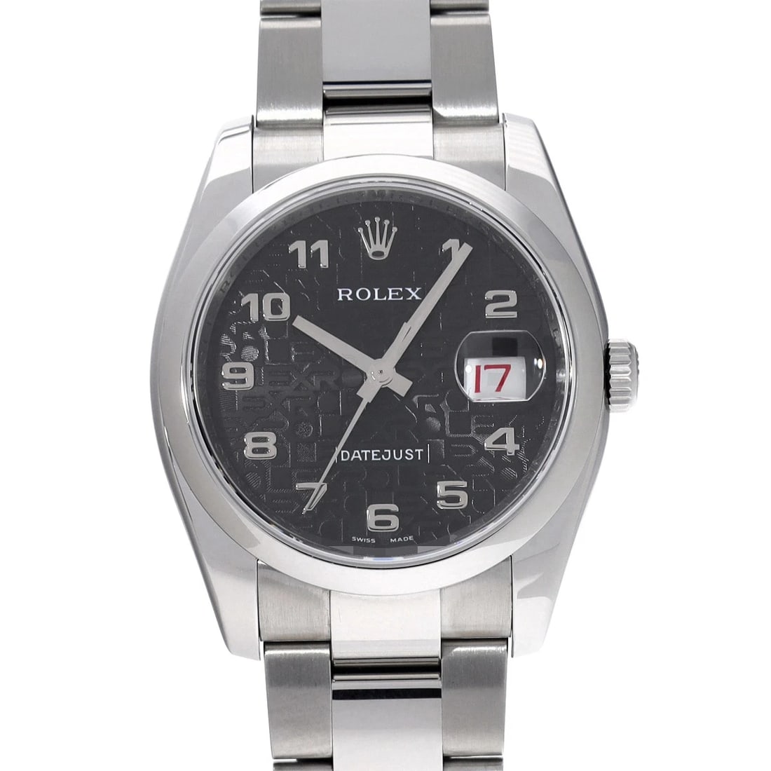 ROLEX DATEJUST BLACK COMPUTER WATCH: ROLEX Datejust Black computer WATCH Brand: ROLEX Type: Wristwatch Material: Band Material Stainless steel, Case Material Stainless steel Color: Dial Color Black computer Size: ??Case? H/about 36mm W/a