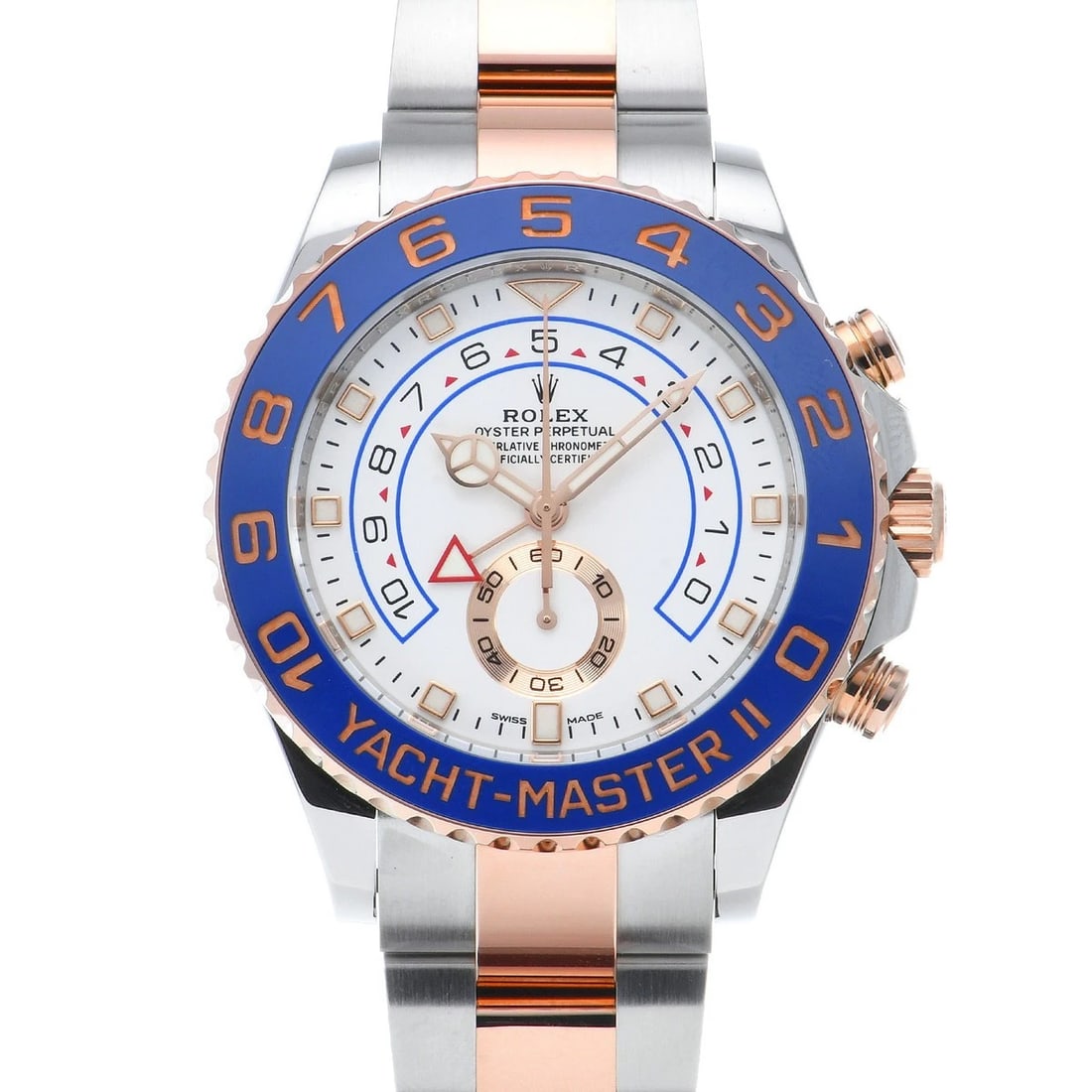 ROLEX YACHT MASTER WHITE WATCH: ROLEX Yacht Master white WATCH Brand: ROLEX Type: Wristwatch Material: Band Material Everrose gold/Stainless steel, Case Material Stainless steel Color: Dial Color white Size: ??Case? H/about 44mm W/a