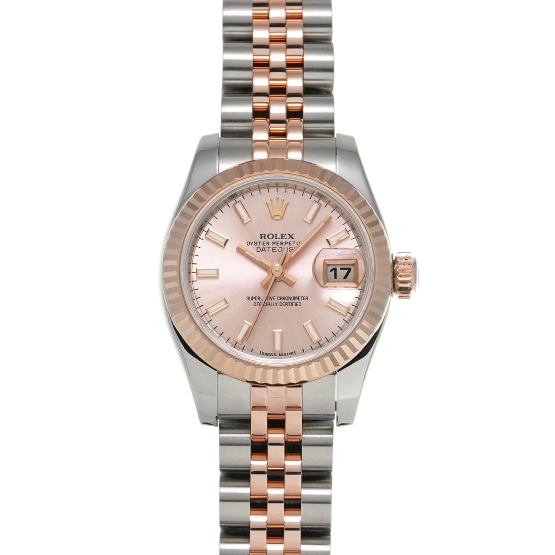 ROLEX DATEJUST PINK WATCH: ROLEX Datejust pink WATCH Brand: ROLEX Type: Wristwatch Material: Band Material Stainless steel/Everrose gold, Case Material Stainless steel Color: Dial Color pink Size: ??Case? H/about 26mm W/about 2