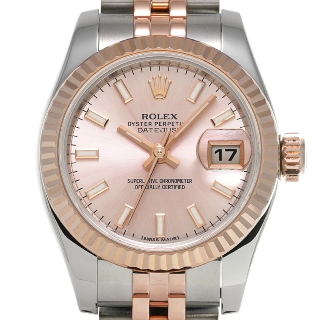 ROLEX DATEJUST PINK WATCH - 4