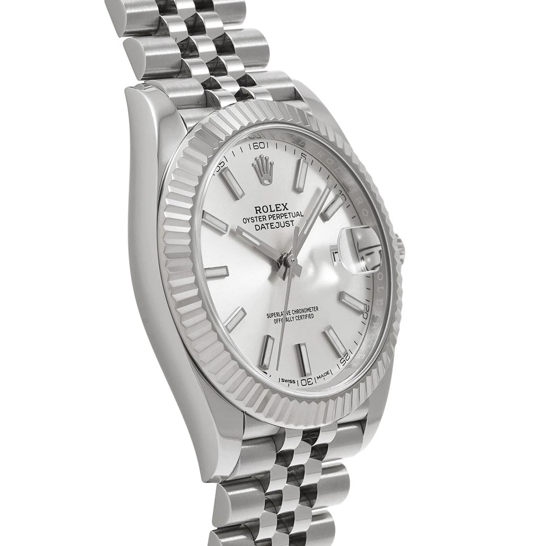 ROLEX DATEJUST SILVER WATCH - 3