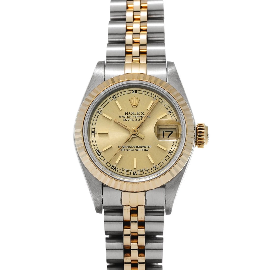 ROLEX DATEJUST CHAMPAGNE WATCH: ROLEX Datejust Champagne WATCH Brand: ROLEX Type: Wristwatch Material: Band Material Stainless steel/Yellow Gold, Case Material Stainless steel Color: Dial Color Champagne Size: ??Case? H/about 26mm W