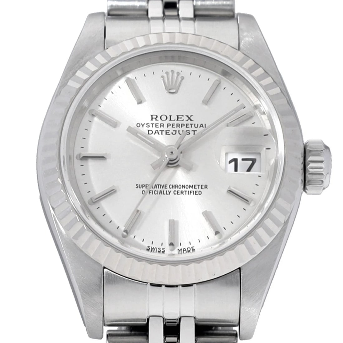 ROLEX DATEJUST SILVER WATCH - 4