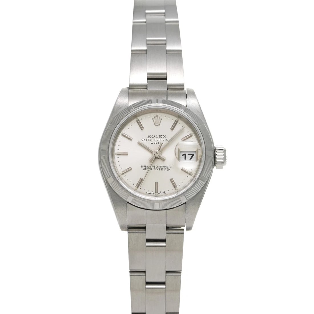 ROLEX OYSTER PERPETUAL DATE SILVER WATCH: ROLEX Oyster Perpetual Date Silver WATCH Brand: ROLEX Type: Wristwatch Material: Band Material Stainless steel, Case Material Stainless steel Color: Dial Color Silver Size: ??Case? H/about 26mm W/abou