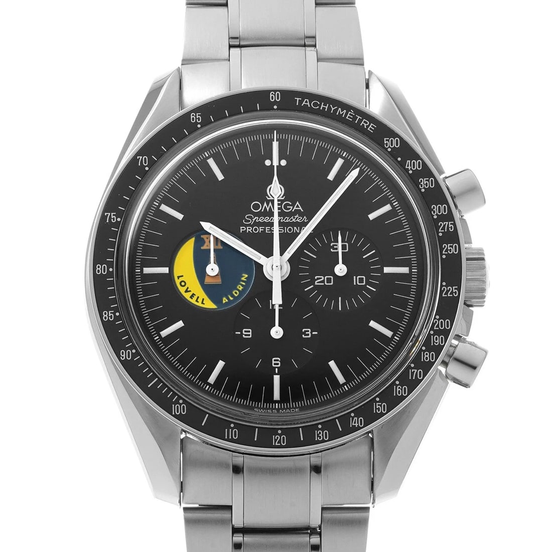 OMEGA SPEEDMASTER PROFESSIONAL BLACK WATCH: OMEGA Speedmaster Professional black WATCH Brand: OMEGA Type: Wristwatch Material: Band Material Stainless steel, Case Material Stainless steel Color: Dial Color black Size: ??Case? H/about 42mm W/abo