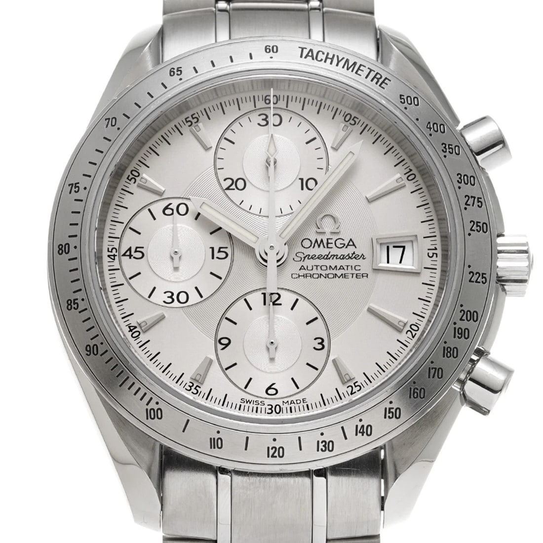 OMEGA SPEEDMASTER DATE SILVER WATCH - 4