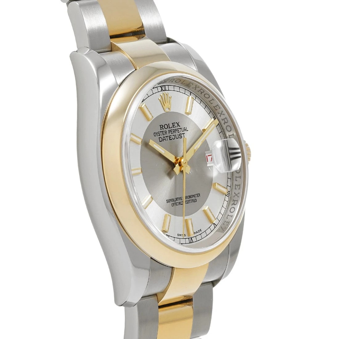 ROLEX DATEJUST GRAY SILVER WATCH - 3