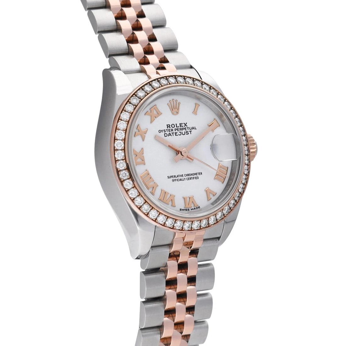 ROLEX DATEJUST WHITE WATCH - 3
