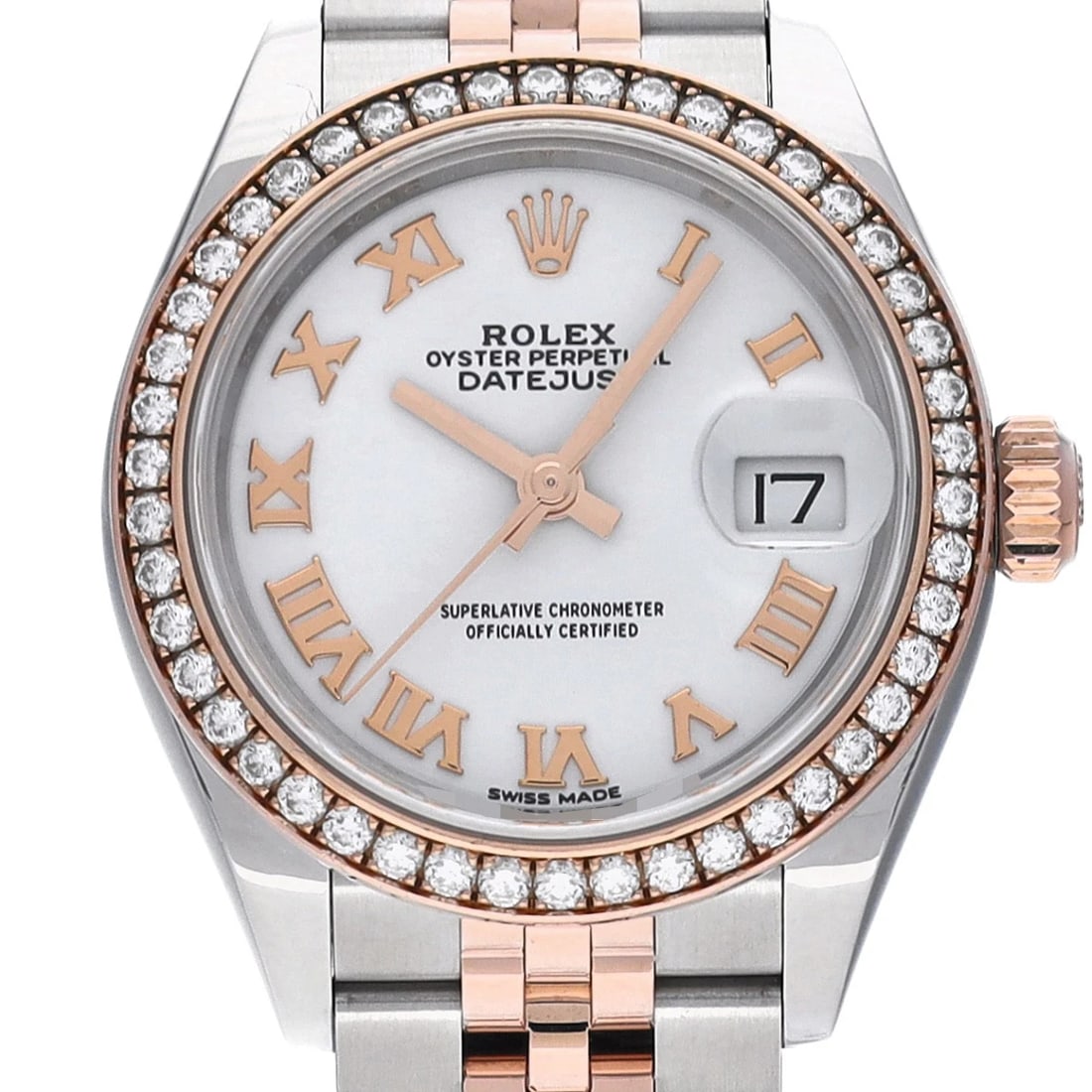 ROLEX DATEJUST WHITE WATCH - 4