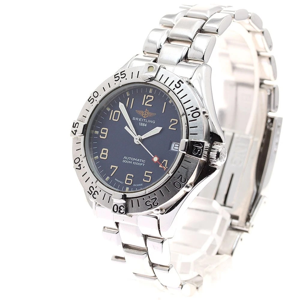 BREITLING COLT DATE NAVY AUTOMATIC WATCH - 2