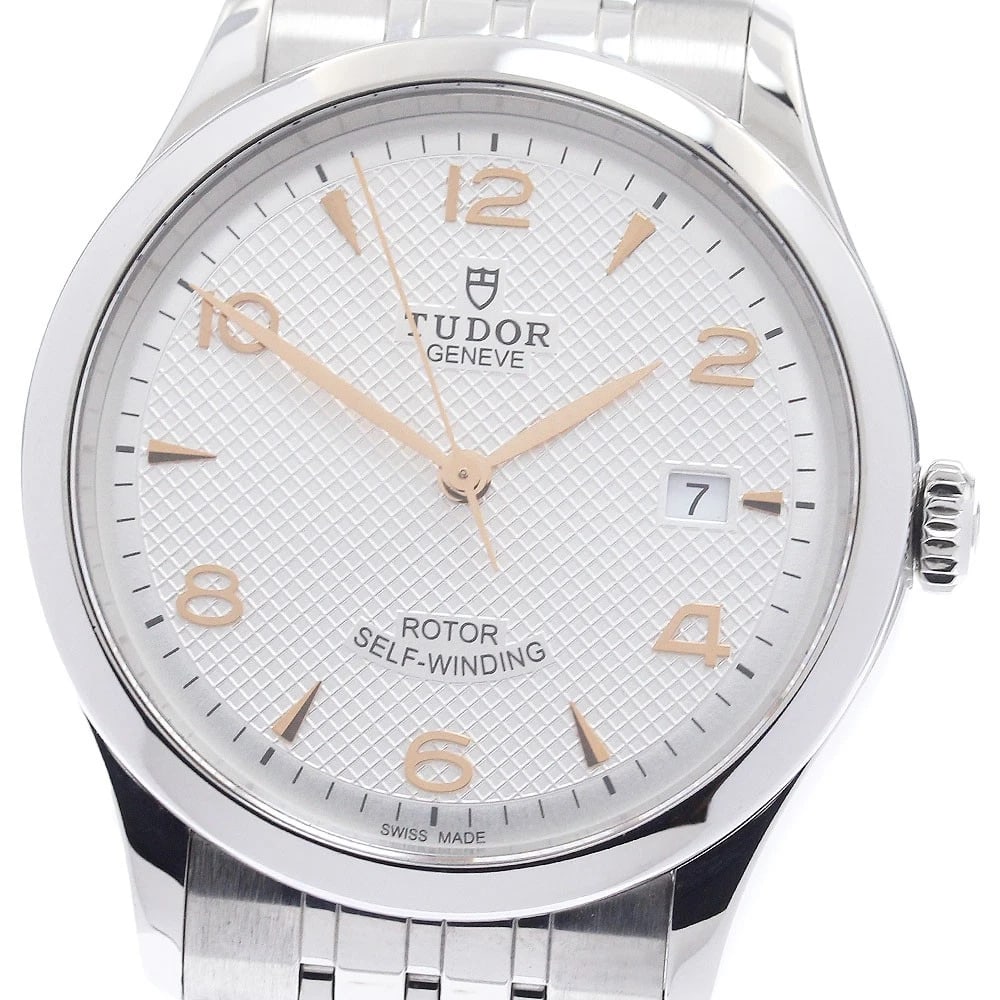 TUDOR DATE SILVER AUTOMATIC WATCH: TUDOR Date Silver Automatic Watch Brand: TUDOR Type: Wristwatch Material: Band Material Stainless Steel, Case Material Stainless Steel Color: Band Color Silver, Dial ColorSilver, Case ColorSilver Size
