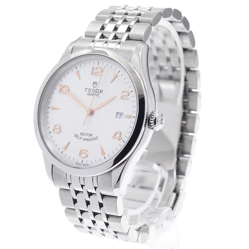 TUDOR DATE SILVER AUTOMATIC WATCH - 2