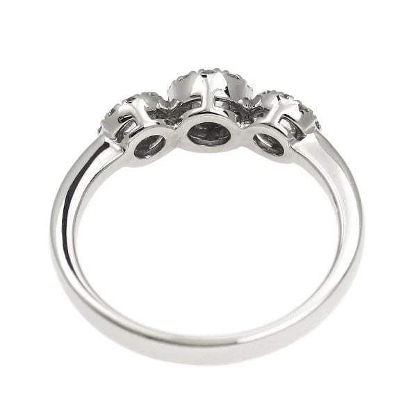 PT950 ROSE CUT DIAMOND RING - 2