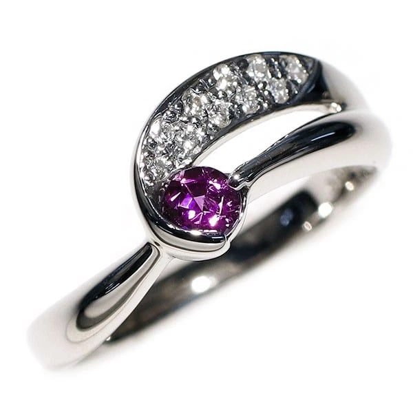 PT900 ALEXANDRITE DIAMOND RING: Pt900 Alexandrite Diamond Ring Brand: None Type: rings Material: Pt900, Main Stone/Creation Alexandritesidestonediamond Color: Silver Size: 6.25 - 6.5US Accessories: None Accessories Notice: When