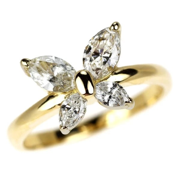 K18YG DIAMOND RING: K18YG Diamond Ring Brand: None Type: rings Material: K18YG, Main Stone/Creation Natural Color: Yellow Gold Size: US 6 Accessories: None Accessories Notice: When purchasing pre-owned goods,